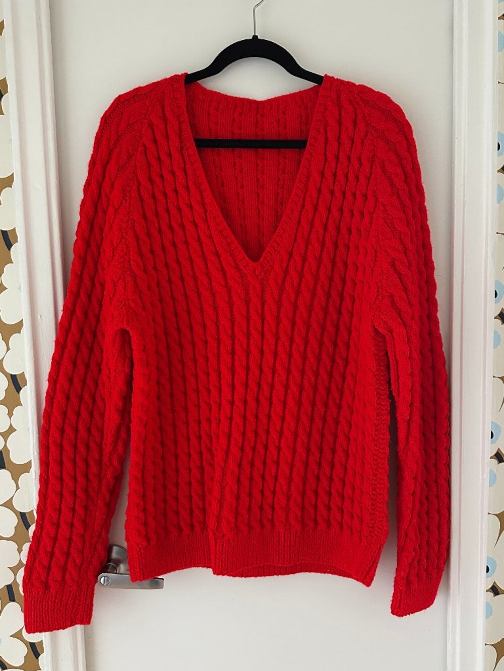 Red Chunky Knit Sweater
